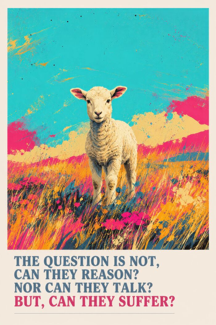 Can They Suffer? — free vegan poster